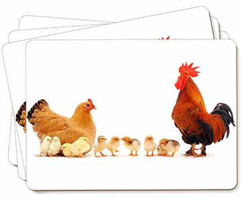 Hen, Chicks and Cockerel Picture Placemats in Gift Box