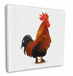 Morning Call Cockerel Square Canvas 12"x12" Wall Art Picture Print