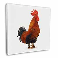 Morning Call Cockerel Square Canvas 12"x12" Wall Art Picture Print