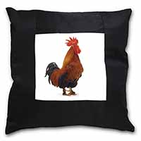 Morning Call Cockerel Black Satin Feel Scatter Cushion