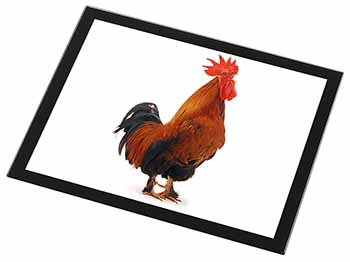 Morning Call Cockerel Black Rim High Quality Glass Placemat