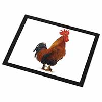 Morning Call Cockerel Black Rim High Quality Glass Placemat