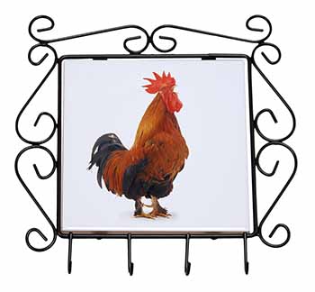 Morning Call Cockerel Wrought Iron Key Holder Hooks