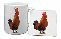 Morning Call Cockerel Mug and Coaster Set