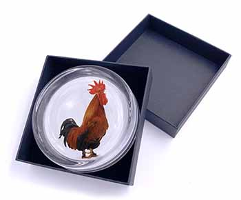 Morning Call Cockerel Glass Paperweight in Gift Box