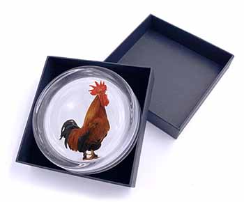 Morning Call Cockerel Glass Paperweight in Gift Box