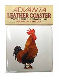 Morning Call Cockerel Single Leather Photo Coaster