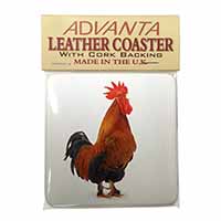 Morning Call Cockerel Single Leather Photo Coaster