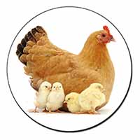 Hen with Baby Chicks Fridge Magnet Printed Full Colour