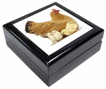 Hen with Baby Chicks Keepsake/Jewellery Box