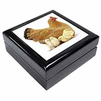 Hen with Baby Chicks Keepsake/Jewellery Box
