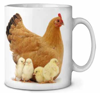 Hen with Baby Chicks Ceramic 10oz Coffee Mug/Tea Cup