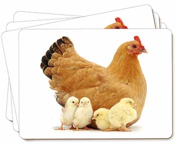 Hen with Baby Chicks Picture Placemats in Gift Box