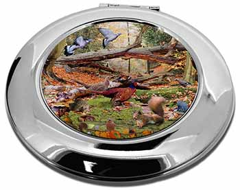 Forest Wildlife Animals Make-Up Round Compact Mirror