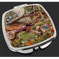 Forest Wildlife Animals Make-Up Compact Mirror