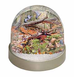 Forest Wildlife Animals Snow Globe Photo Waterball