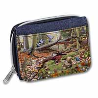 Forest Wildlife Animals Unisex Denim Purse Wallet