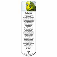 Yellow Budgerigar, Budgie Bookmark, Book mark, Printed full colour