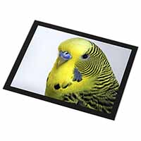 Yellow Budgerigar, Budgie Black Rim High Quality Glass Placemat