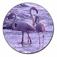 Pink Flamingo on Sea Shore Fridge Magnet Printed Full Colour