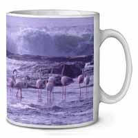 Pink Flamingo on Sea Shore Ceramic 10oz Coffee Mug/Tea Cup