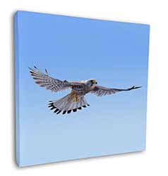 Flying Kestrel Bird of Prey Square Canvas 12"x12" Wall Art Picture Print