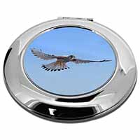 Flying Kestrel Bird of Prey Make-Up Round Compact Mirror