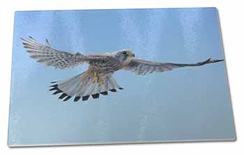 Large Glass Cutting Chopping Board Flying Kestrel Bird of Prey