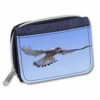 Flying Kestrel Bird of Prey Unisex Denim Purse Wallet