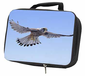 Flying Kestrel Bird of Prey Black Insulated School Lunch Box/Picnic Bag