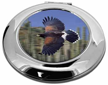 Flying Harris Hawk Bird of Prey Make-Up Round Compact Mirror