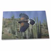 Large Glass Cutting Chopping Board Flying Harris Hawk Bird of Prey