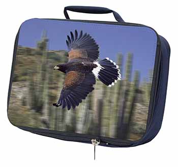 Flying Harris Hawk Bird of Prey Navy Insulated School Lunch Box/Picnic Bag