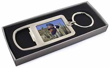 Flying Harris Hawk Bird of Prey Chrome Metal Bottle Opener Keyring in Box