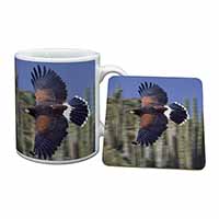 Flying Harris Hawk Bird of Prey Mug and Coaster Set - Advanta Group®