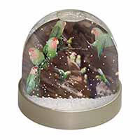 Lovebirds, Pretty Love Birds Snow Globe Photo Waterball