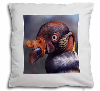 King Vulture Bird of Prey Soft White Velvet Feel Scatter Cushion