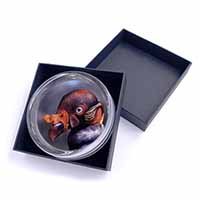 King Vulture Bird of Prey Glass Paperweight in Gift Box