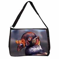 King Vulture Bird of Prey Large Black Laptop Shoulder Bag School/College