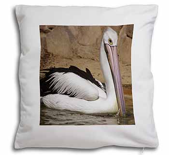 Pelican Print Soft Velvet Feel Cushion Cover With Inner Pillow