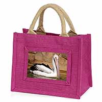 Pelican Print Little Girls Small Pink Shopping Bag Christmas Gift