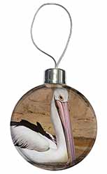 Pelican Print Christmas Tree Bauble Decoration Gift