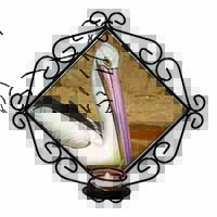 Pelican Print Wrought Iron T-light Candle Holder Gift