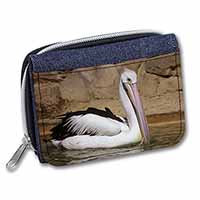 Pelican Print Girls/Ladies Denim Purse Wallet Christmas Gift Idea