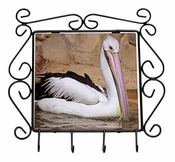 Pelican Print Wrought Iron Key Holder Hooks Christmas Gift