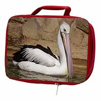 Pelican Print Insulated Red School Lunch Box/Picnic Bag