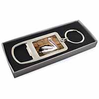 Pelican Print Chrome Metal Bottle Opener Keyring in Box Gift Idea