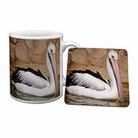 Pelican Print Mug+Coaster Christmas/Birthday Gift Idea