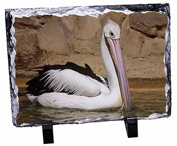 Pelican Print Photo Slate Christmas Gift Ornament