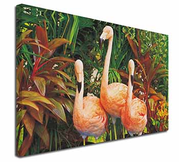 Pink Flamingo Print Canvas X-Large 30"x20" Wall Art Print